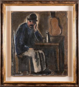 Mario Sironi : All'osteria - Fiaccheraio  - Asta Arte Moderna e Contemporanea e Fotografia - Associazione Nazionale - Case d'Asta italiane