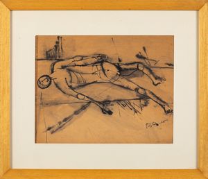 Giovanni Testori : Senza titolo  - Asta Arte Moderna e Contemporanea e Fotografia - Associazione Nazionale - Case d'Asta italiane