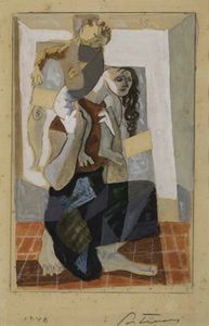 Candido Portinari - Senza titolo (Figura femminile con bambino)