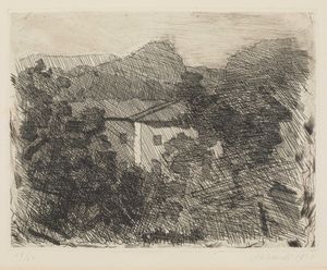 Giorgio Morandi - Paesaggio di Roffeno