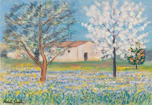 MICHELE CASCELLA : Primavera nel podere  - Asta Arte Moderna e Contemporanea e Fotografia - Associazione Nazionale - Case d'Asta italiane