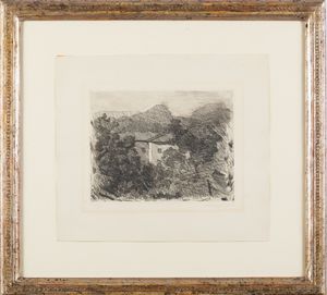 Giorgio Morandi : Paesaggio di Roffeno  - Asta Arte Moderna e Contemporanea e Fotografia - Associazione Nazionale - Case d'Asta italiane