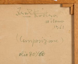 IBRAHIM KODRA : Composizione  - Asta Arte Moderna e Contemporanea e Fotografia - Associazione Nazionale - Case d'Asta italiane