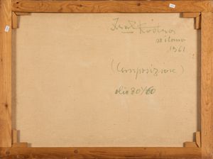 IBRAHIM KODRA : Composizione  - Asta Arte Moderna e Contemporanea e Fotografia - Associazione Nazionale - Case d'Asta italiane