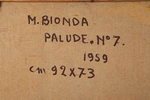 Mario Bionda : Palude n.7  - Asta Arte Moderna e Contemporanea e Fotografia - Associazione Nazionale - Case d'Asta italiane