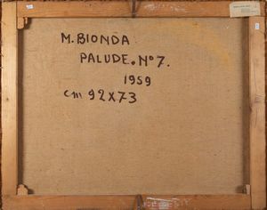 Mario Bionda : Palude n.7  - Asta Arte Moderna e Contemporanea e Fotografia - Associazione Nazionale - Case d'Asta italiane