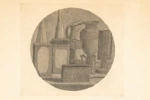 Giorgio Morandi : Natura morta in un tondo  - Asta Arte Moderna e Contemporanea e Fotografia - Associazione Nazionale - Case d'Asta italiane