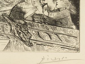Pablo Picasso : Taureau ail contempl par quatre enfants (da La Suite Vollard)  - Asta Arte Moderna e Contemporanea e Fotografia - Associazione Nazionale - Case d'Asta italiane