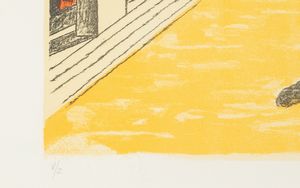 Giorgio de Chirico : Piazza dItalia con efebo  - Asta Arte Moderna e Contemporanea e Fotografia - Associazione Nazionale - Case d'Asta italiane