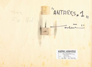 WALTER VALENTINI : Anteres 1  - Asta Arte Moderna e Contemporanea e Fotografia - Associazione Nazionale - Case d'Asta italiane