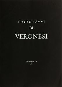 LUIGI VERONESI : Quattro fotogrammi  - Asta Arte Moderna e Contemporanea e Fotografia - Associazione Nazionale - Case d'Asta italiane