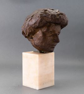 Giacomo Manzù : Testa  - Asta Arte Moderna e Contemporanea e Fotografia - Associazione Nazionale - Case d'Asta italiane