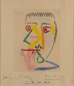 Pablo Picasso - Fumeur  la cigarette rouge<BR>