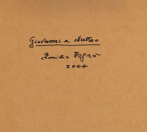 Emilio Isgrò : Giovanni e Matteo  - Asta Arte Moderna e Contemporanea e Fotografia - Associazione Nazionale - Case d'Asta italiane
