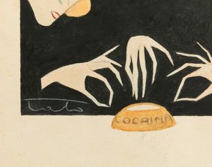 Guglielmo Sansoni detto Tato : Cocaina  - Asta Arte Moderna e Contemporanea e Fotografia - Associazione Nazionale - Case d'Asta italiane