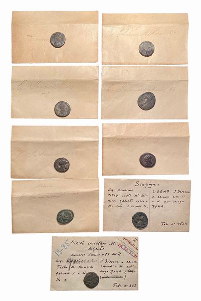 Repubblica Romana : Lotto di 9 denari consolari romani  - Asta Numismatica - Associazione Nazionale - Case d'Asta italiane