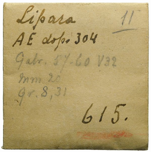 Sicilia : LIPARA, BRONZO, Emissione: 317-279 a.C.  - Asta Numismatica - Associazione Nazionale - Case d'Asta italiane