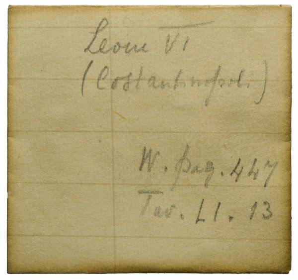 Impero Bizantino, LEONE VI, il saggio, 886-912 d.C., FOLLIS, Emissione: 886-912 d.C.  - Asta Numismatica - Associazione Nazionale - Case d'Asta italiane