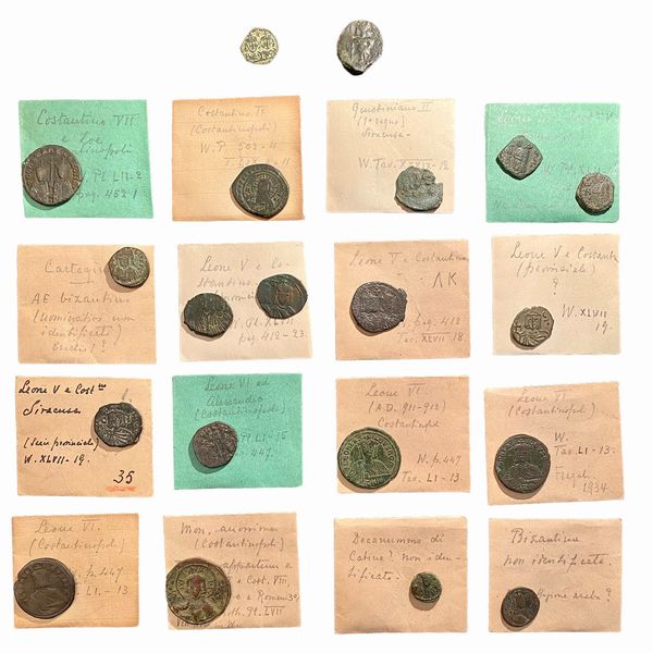 Lotto di 20 monete in bronzo di epoca bizantina  - Asta Numismatica - Associazione Nazionale - Case d'Asta italiane