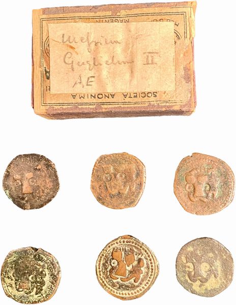 Sicilia : Lotto di 6 monete di bronzo di Guglielmo II  - Asta Numismatica - Associazione Nazionale - Case d'Asta italiane