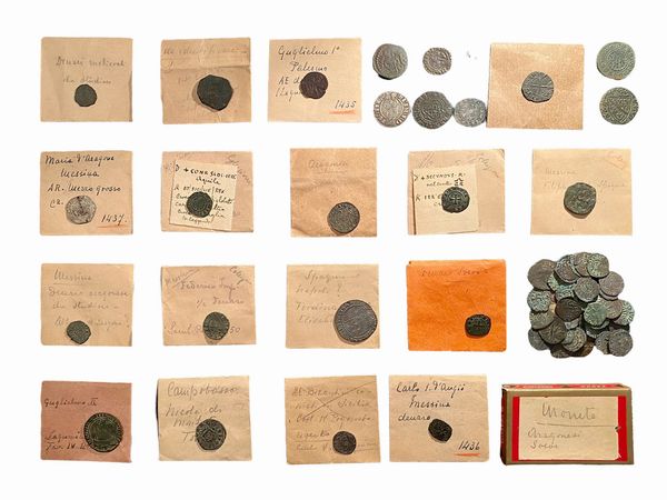 Lotto di 69 monete in bronzo e argento di epoca medievale  - Asta Numismatica - Associazione Nazionale - Case d'Asta italiane