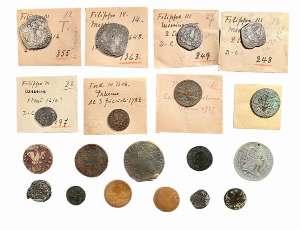 Sicilia : Lotto di 19 monete di Sicilia  - Asta Numismatica - Associazione Nazionale - Case d'Asta italiane