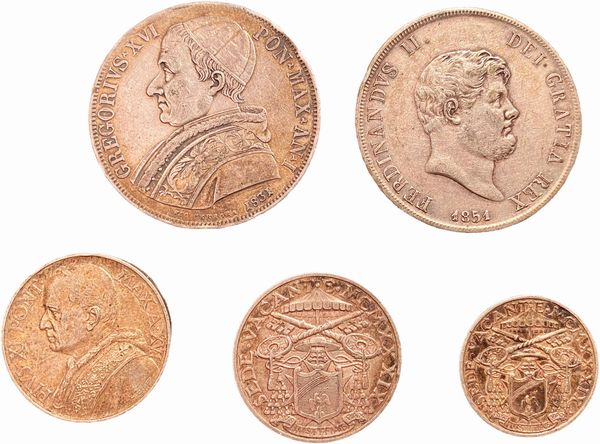 Lotto di 5 monete in argento  - Asta Numismatica - Associazione Nazionale - Case d'Asta italiane
