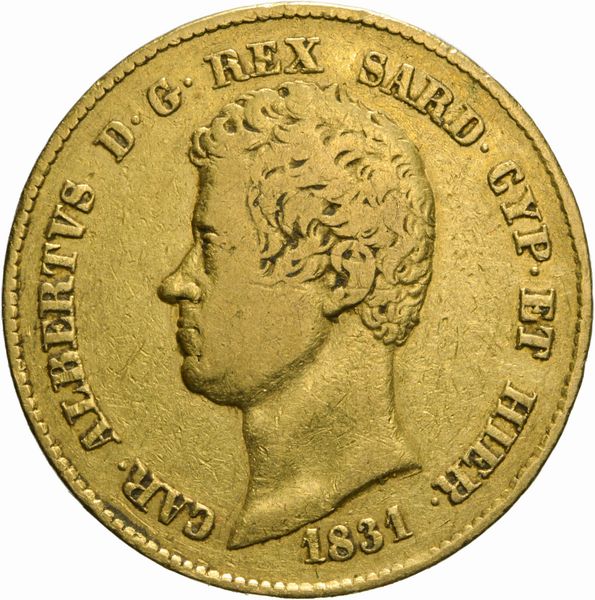 Regno di Sardegna : CARLO ALBERTO, 1831-1849, 20 LIRE  - Asta Numismatica - Associazione Nazionale - Case d'Asta italiane