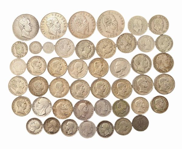 Regno d'Italia : Lotto di 46 monete in argento del Regno dItalia  - Asta Numismatica - Associazione Nazionale - Case d'Asta italiane