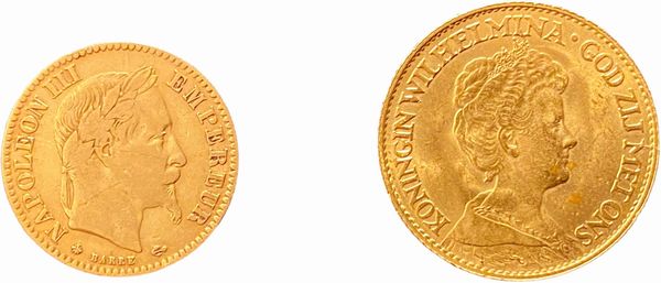 Lotto: Dieci Franchi e Dieci Gulden  - Asta Numismatica - Associazione Nazionale - Case d'Asta italiane