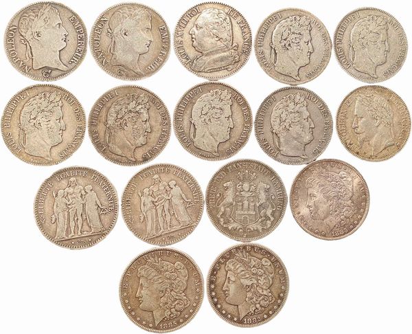 Lotto di sedici monete di argento  - Asta Numismatica - Associazione Nazionale - Case d'Asta italiane