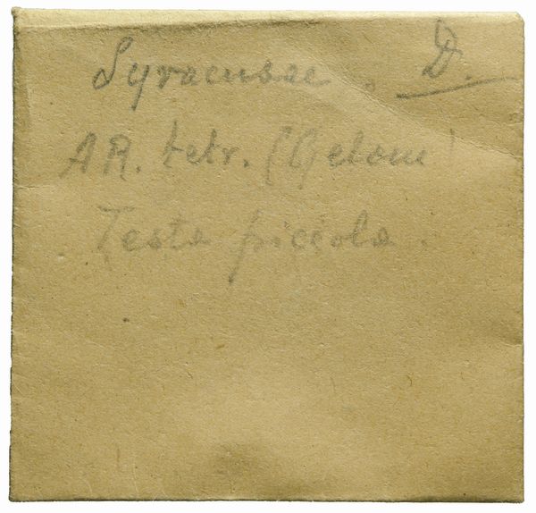 Sicilia : SIRACUSA, TETRADRAMMA, Emissione: 475-470 a.C.  - Asta Numismatica - Associazione Nazionale - Case d'Asta italiane