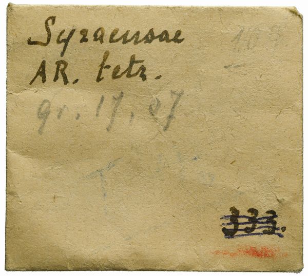 Sicilia : SIRACUSA, TETRADRAMMA, Emissione: 450-440 a.C.  - Asta Numismatica - Associazione Nazionale - Case d'Asta italiane