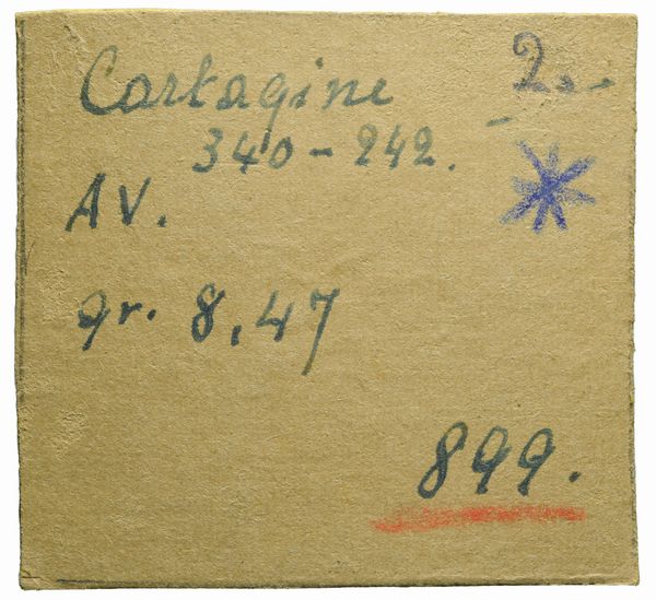 Zeugitana : CARTAGINE, STATERE, Emissione: 320-310 a.C.  - Asta Numismatica - Associazione Nazionale - Case d'Asta italiane