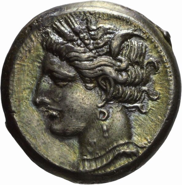 Zeugitana : CARTAGINE, SHEKEL, Emissione: 220-210 a.C.  - Asta Numismatica - Associazione Nazionale - Case d'Asta italiane