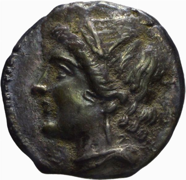 Zeugitana : CARTAGINE, SHEKEL 1/4, Emissione: 220-210 a.C.  - Asta Numismatica - Associazione Nazionale - Case d'Asta italiane