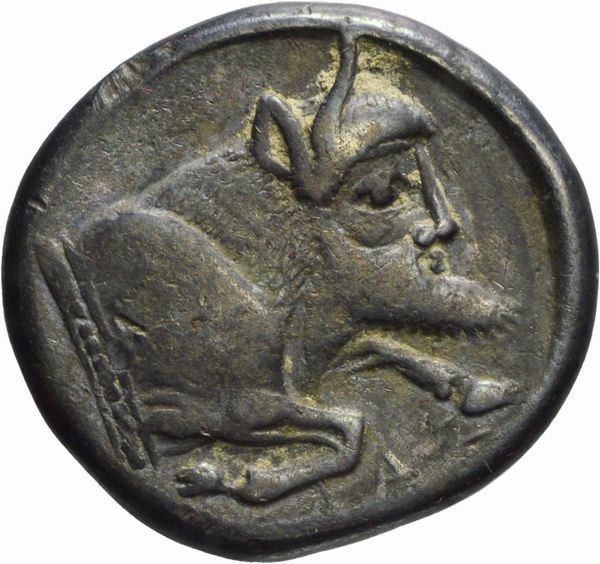 Sicilia : GELA, DIDRAMMA, Emissione: 490-480 a.C.  - Asta Numismatica - Associazione Nazionale - Case d'Asta italiane