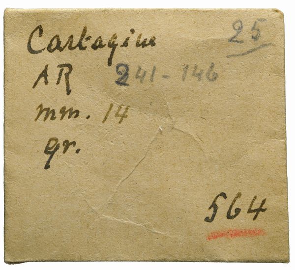 Zeugitana : CARTAGINE, SHEKEL 1/4, Emissione: 220-210 a.C.  - Asta Numismatica - Associazione Nazionale - Case d'Asta italiane