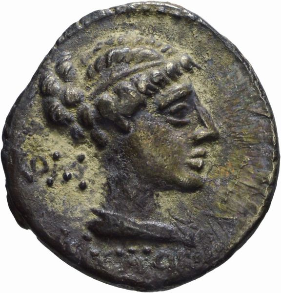 Repubblica Romana : GENS PORCIA, M. Porcius Cato, DENARIO, Emissione: 89 a.C.  - Asta Numismatica - Associazione Nazionale - Case d'Asta italiane