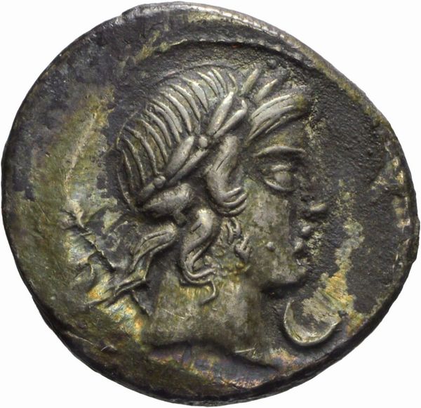 Repubblica Romana : GENS CREPUSIA, P. Crepusius, DENARIO, Emissione: 82 a.C.  - Asta Numismatica - Associazione Nazionale - Case d'Asta italiane
