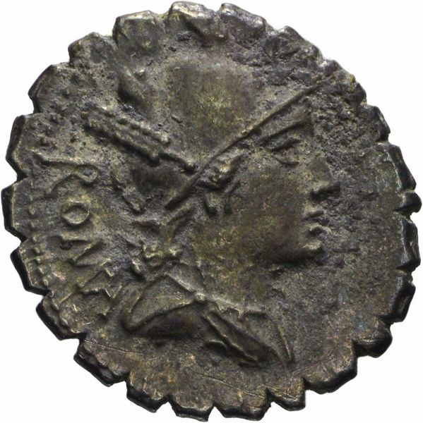 Repubblica Romana : GENS POBLICIA, DENARIO SERRATO, Emissione: 80 a.C.  - Asta Numismatica - Associazione Nazionale - Case d'Asta italiane