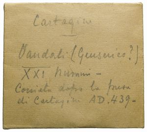 Africa : Vandali dellAfrica Settentrionale, monetazione semiautonoma, 480-533, XX nummi, Emissione: 523-533  - Asta Numismatica - Associazione Nazionale - Case d'Asta italiane