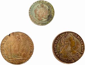 Veneto - Lotto di 3 monete venete in argento