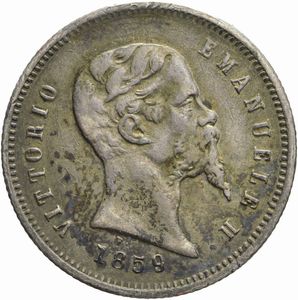 Regno d'Italia - VITTORIO EMANUELE II, Re eletto, 1859-1861, 50 CENTESIMI 1859