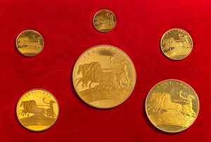 Italia : Serie di sei medaglie in oro per il primo centenario dellUnita di Italia 1861-1961  - Asta Numismatica - Associazione Nazionale - Case d'Asta italiane