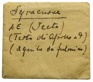 Sicilia : SIRACUSA, BRONZO, Emissione: 287-278 a.C.  - Asta Numismatica - Associazione Nazionale - Case d'Asta italiane