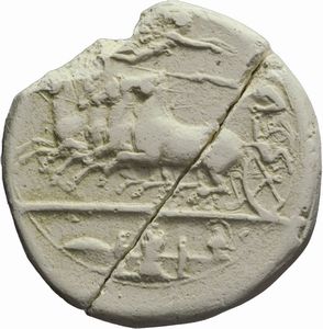 Sicilia : SIRACUSA, DECADRAMMA FALSO, Emissione: 406-367 a.C.  - Asta Numismatica - Associazione Nazionale - Case d'Asta italiane