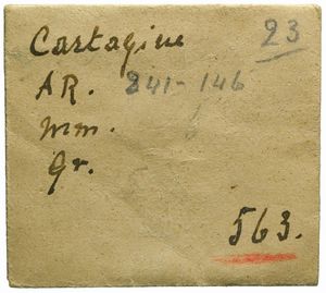 Zeugitana : CARTAGINE, SHEKEL 1/2, Emissione: 220-210 a.C.  - Asta Numismatica - Associazione Nazionale - Case d'Asta italiane