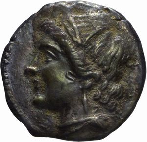 Zeugitana - CARTAGINE, SHEKEL 1/4, Emissione: 220-210 a.C.