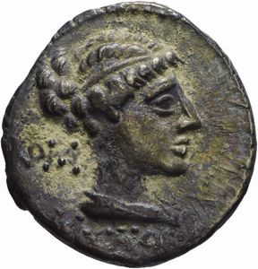 Repubblica Romana - GENS PORCIA, M. Porcius Cato, DENARIO, Emissione: 89 a.C.